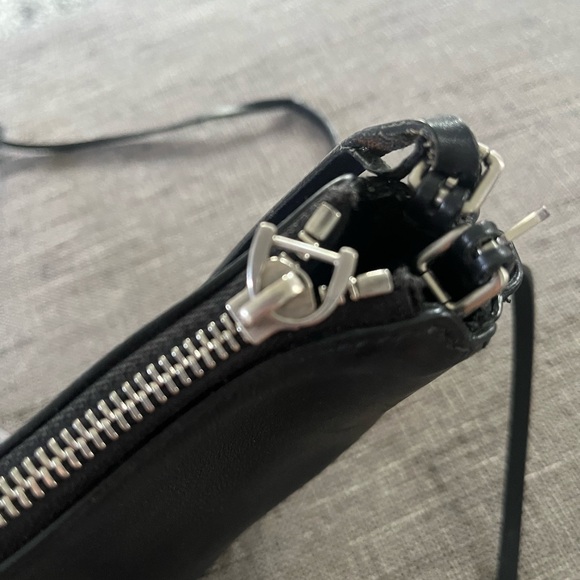 Michael Kors Collection Sedona Crescent Italian Leather Black Purse - Picture 7 of 16